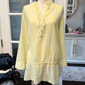 Lilly Pulitzer Striped Sheer Pull over Shirt Swimsuit Cover up 10